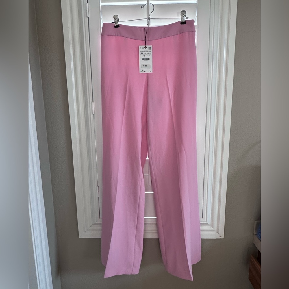 Zara Pink Wide Leg Women's Pants